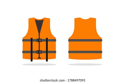 Safety jacket security icon. Vector life vest yellow visibility fluorescent work jacket svg
