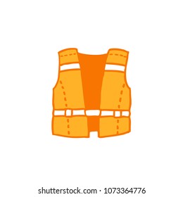 safety life jacket doodle icon