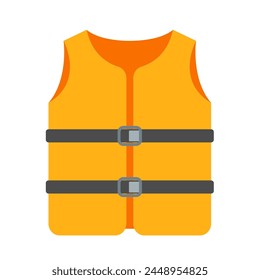 safety Life Jacket flat vector icon illustration