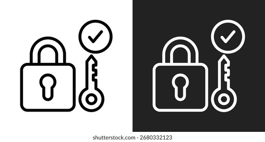 Icono de bloqueo de seguridad de un Vector de estilo plano