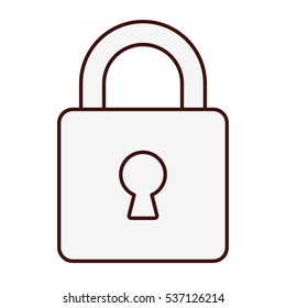 safety lock icon image vector illustration design 