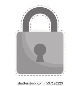 safety lock icon image vector illustration design 