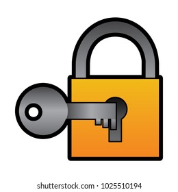 safety lock with key  icon image 