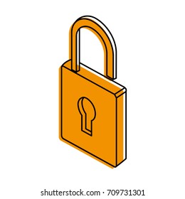 safety lock with keyhole on front icon image 