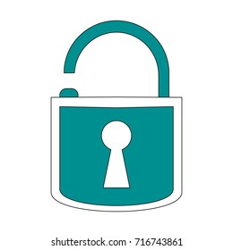 safety lock with keyhole on front icon image