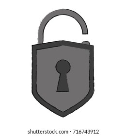 safety lock with keyhole on front icon image