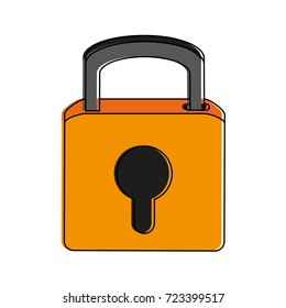 safety lock with keyhole on front icon image 