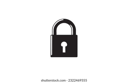 Safety lock logo flat icon