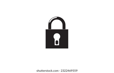 Safety lock logo flat icon