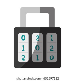 safety lock with number password icon image 