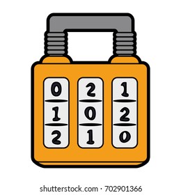 safety lock with number password icon image