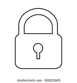 safety lock pictogram icon image 