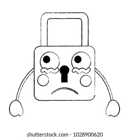 safety lock sad emoji icon image 