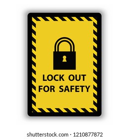 safety lock security sign