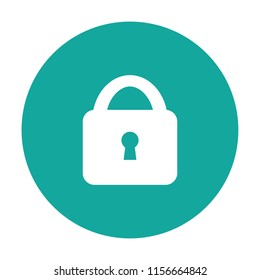 Safety lock vector icon white