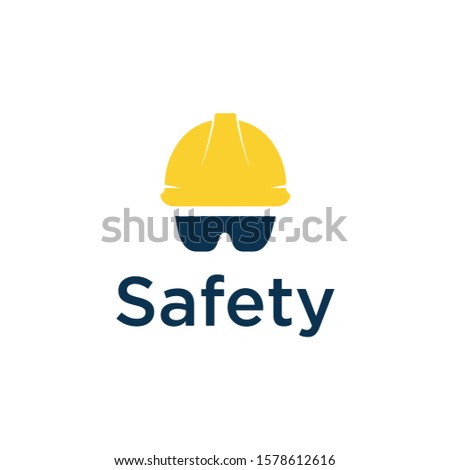 safety logo design concept, hard hats design vector