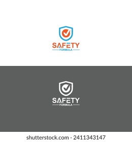 Safety Logo Design. Safety formula logo template.