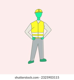 A Safety Man in His Uniform