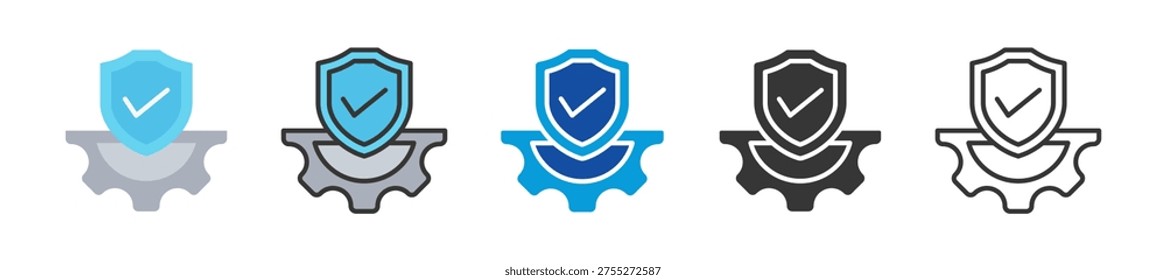 safety management icon set multi style various collection