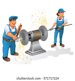 Safety. Manual Workers. Work Bench Grinders. Machinery.