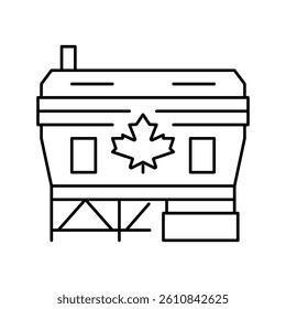 safety maple line icon vector. safety maple sign. isolated contour symbol black illustration