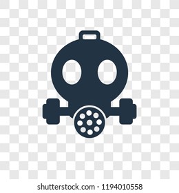 Safety mask vector icon isolated on transparent background, Safety mask transparency logo concept