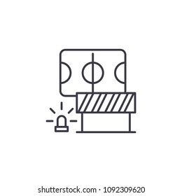 Safety measures linear icon concept. Safety measures line vector sign, symbol, illustration.