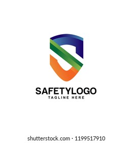 safety modern logo template