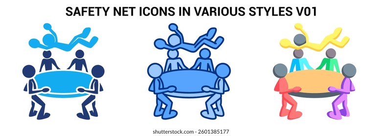 Safety Net icon represented by Safety Net Blue, Flat, Dualtone style.
