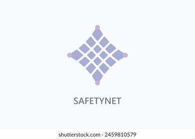 Safety Net Vector Icon Or Logo Illustration