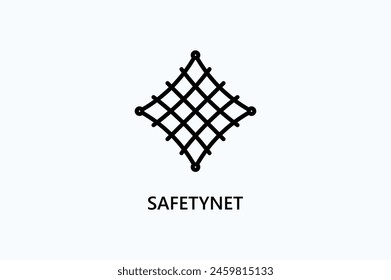 Safety Net Vector Icon Or Logo Illustration