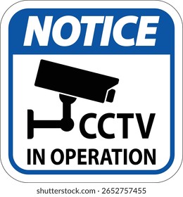 Aviso de Segurança com Símbolo de Câmera CCTV para Conscientização de Vigilância
