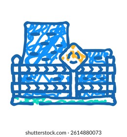 safety nuclear energy doodle icon sketch vector. safety nuclear energy sign. isolated symbol illustration