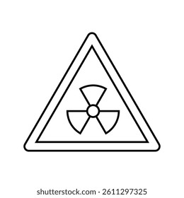 safety nuclear energy line icon vector. safety nuclear energy sign. isolated contour symbol black illustration