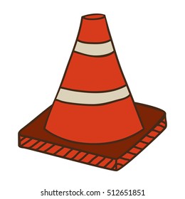 safety orange cone