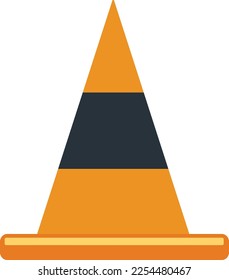 Sicherheitshalber orangefarbenes Symbol. Bau- und Verkehrsbarriere