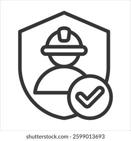 Safety Outline Icon Vector Illustration