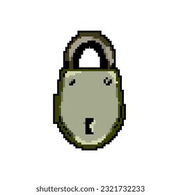 safety padlock vintage game pixel art retro vector. bit safety padlock vintage. old vintage illustration