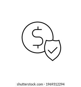 safety payment icon vector illustration. business and finance. isolated on white background