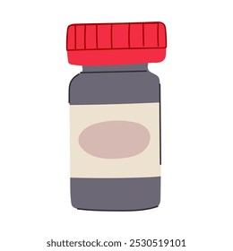 safety pill bottle cartoon. cap dosage, refill storage, childproof box safety pill bottle sign. isolated symbol vector illustration