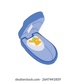 safety pill cutter cartoon. blade dosage, halves quarters, adjustable compact safety pill cutter sign. isolated symbol vector illustration