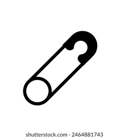 Safety pin, agraffe  - simple vector icon	