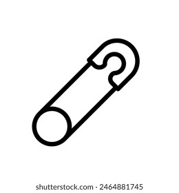 Safety pin, agraffe  - simple vector icon	