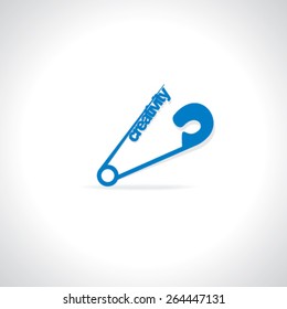 safety pin connect with creativity concept 
