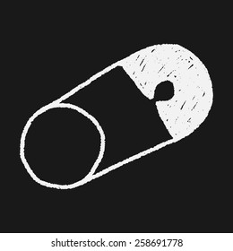 safety pin doodle drawing