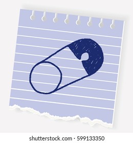 safety pin doodle drawing
