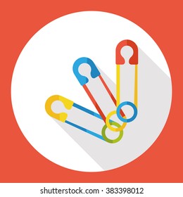 safety pin flat icon
