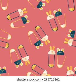 Safety pin flat icon,EPS 10 seamless pattern background