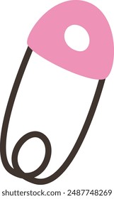 Ilustración vectorial dibujada a mano del pasador de seguridad