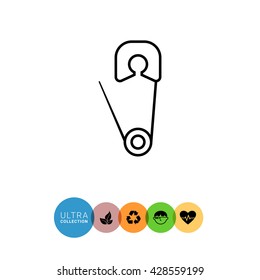 Safety pin icon